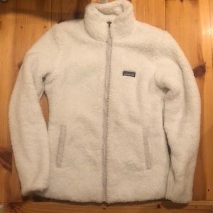 Patagonia white fleece jacket